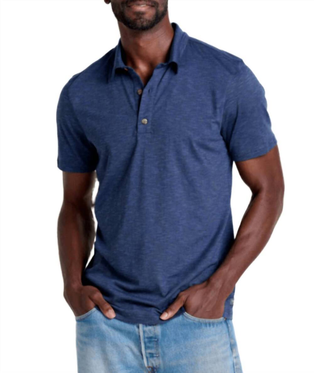 NEW TOAD&CO tempo polo shirt in true navy